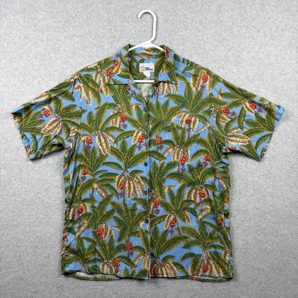 Vintage Reyn Spooner Shirt Mens Small Floral Tropical Hawaiian Aloha Rayon Camp